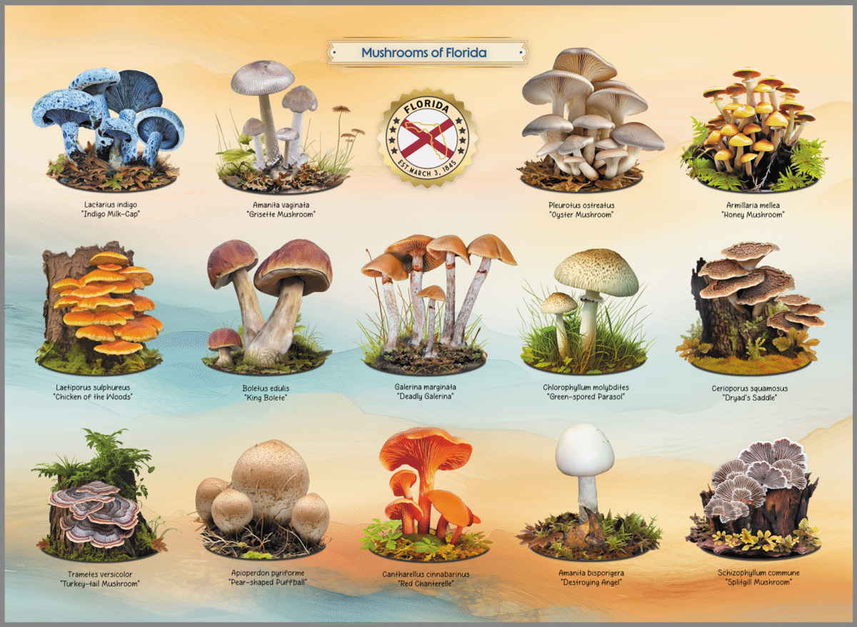 Mushrooms of Florida Puzzle Image